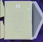 Green Daisy Wedding Invites